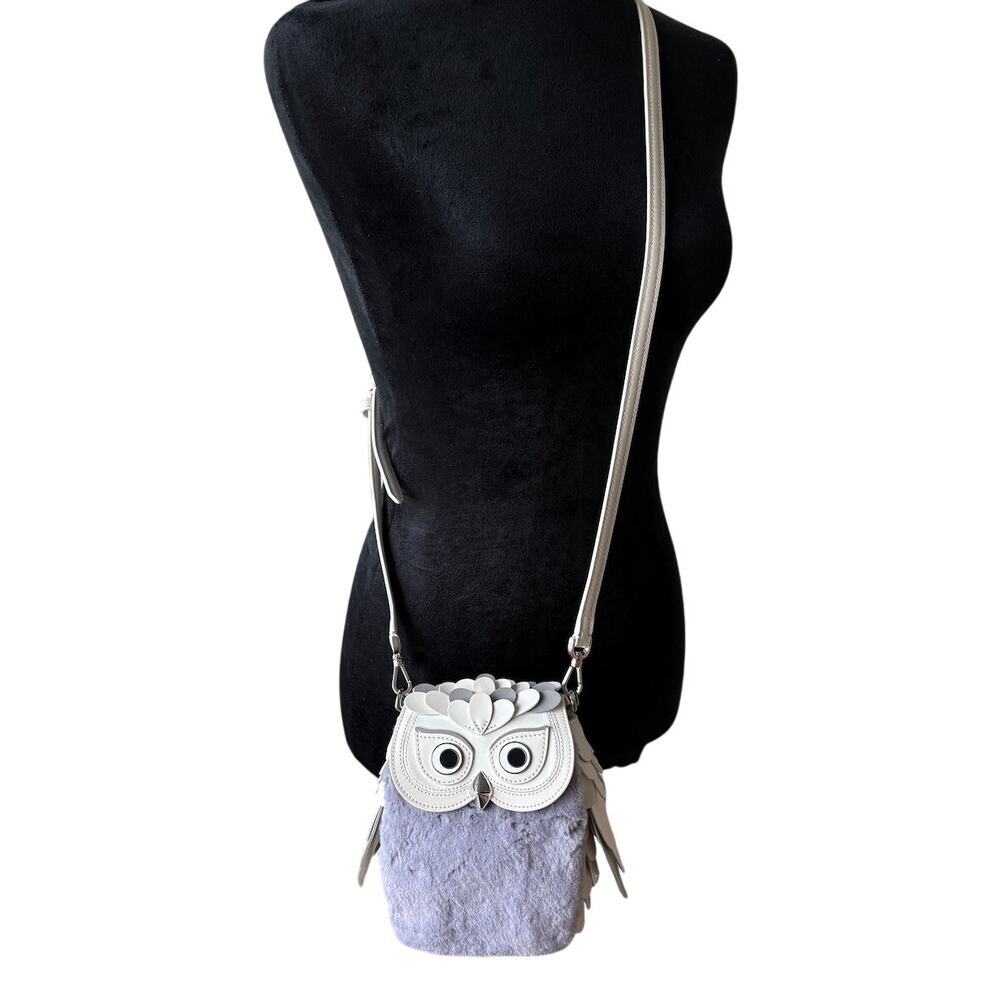 Kate Spade Kate Spade Hoot Gray 3D Owl Crossbody Bag Novelty Limited Edition - Picture 5 of 8